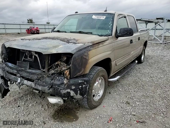 2004 Chevrolet Silverado 1500 Crew Cab LS with VIN 2GCEK13T541412243, listed as a Copart auction lot 77465974 with 0 mi miles and Salvage Title. Bid and sale history available at carsss.com. Image 11.