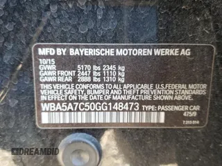 2016 BMW 5 Series 528i xDrive with VIN WBA5A7C50GG148473, listed as a Copart auction lot 88553375 with 92,195 mi miles and Salvage Title. Bid and sale history available at carsss.com. Image 13.