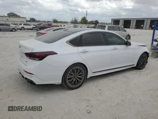 2018 Genesis G80 3.3T Sport with VIN KMHGN4JB5JU218741, listed as a Copart auction lot 78584254 with 83,300 mi miles and Salvage Title. Bid and sale history available at carsss.com. Image 3.