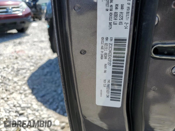 2014 Chrysler 300 with VIN 2C3CCAAG3EH237157, listed as a Copart auction lot 71978544 with 55,876 mi miles and Salvage Title. Bid and sale history available at DreamBid. Image 13.