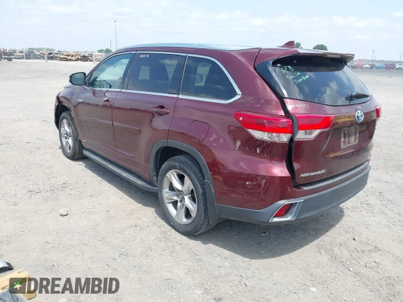 2018 Toyota Highlander Hybrid Limited with VIN 5TDDGRFH7JS046664, listed as a IAAI auction lot 42011413 with 81,374 mi miles and . Bid and sale history available at DreamBid. Image 3.