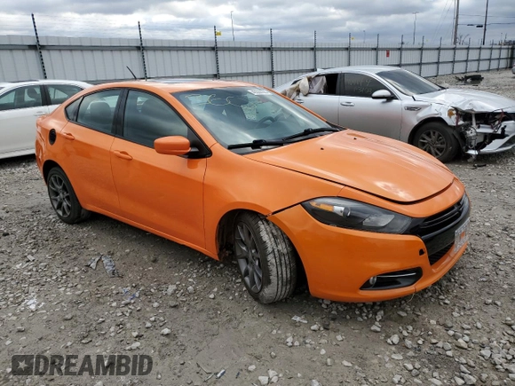 2014 Dodge Dart SXT with VIN 1C3CDFBB3ED824534, listed as a Copart auction lot 76323053 with 62,517 mi miles and Salvage Title. Bid and sale history available at carsss.com. Image 4.