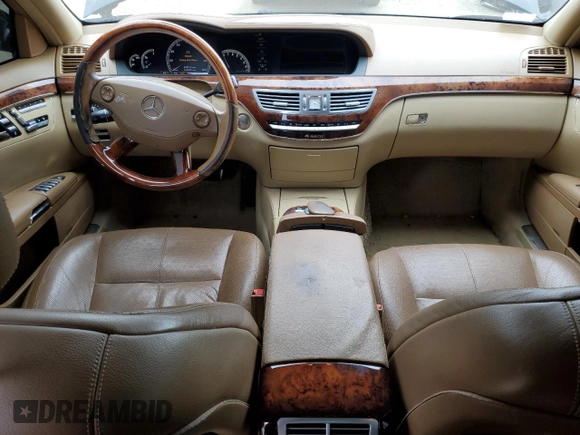 2008 Mercedes-Benz S-Class 5.5L V8 with VIN WDDNG86X88A185673, listed as a Copart auction lot 52859885 with 159,293 mi miles and Salvage Title. Bid and sale history available at carsss.com. Image 8.