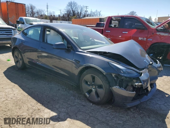 2023 Tesla Model 3 with VIN 5YJ3E1EA7PF696177, listed as a Copart auction lot 47939205 with 32,578 mi miles and Salvage Title. Bid and sale history available at carsss.com. Image 4.