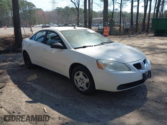 2008 Pontiac G6 1SV Value Leader with VIN 1G2ZF57B284297954, listed as a IAAI auction lot 41864563 with 203,678 mi miles. Bid and sale history available at carsss.com. Image 1.