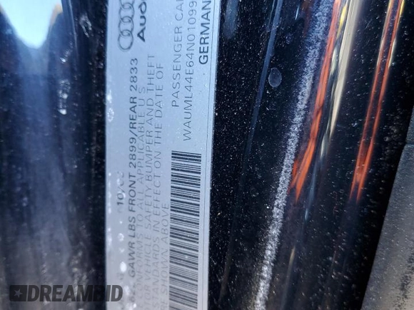 2004 Audi A8 L with VIN WAUML44E64N010995, listed as a Copart auction lot 44119705 with Not Provided miles and Clean Title. Bid and sale history available at carsss.com. Image 12.