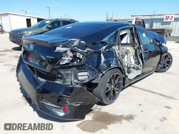 2019 Honda Civic Sport with VIN 19XFC2F89KE051016, listed as a IAAI auction lot 42042322 with 36,775 mi miles and . Bid and sale history available at DreamBid. Image 4.