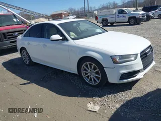 2014 Audi A4 Premium Plus with VIN WAUEFAFL5EN039086, listed as a IAAI auction lot 41770543 with 152,025 mi miles. Bid and sale history available at carsss.com. Image 1.