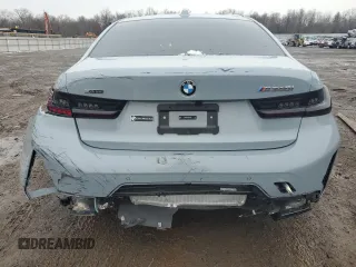 2024 BMW 3 Series M340i xDrive with VIN 3MW49FF0XR8E53835, listed as a Copart auction lot 43255935 with 2,569 mi miles and Salvage Title. Bid and sale history available at carsss.com. Image 6.