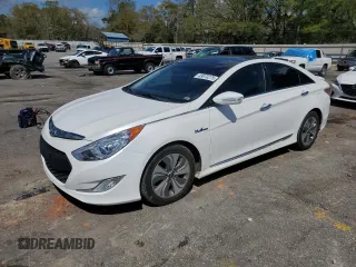 2015 Hyundai Sonata Hybrid Limited with VIN KMHEC4A42FA120760, listed as a Copart auction lot 49870275 with 117,555 mi miles and Salvage Title. Bid and sale history available at carsss.com. Image 1.