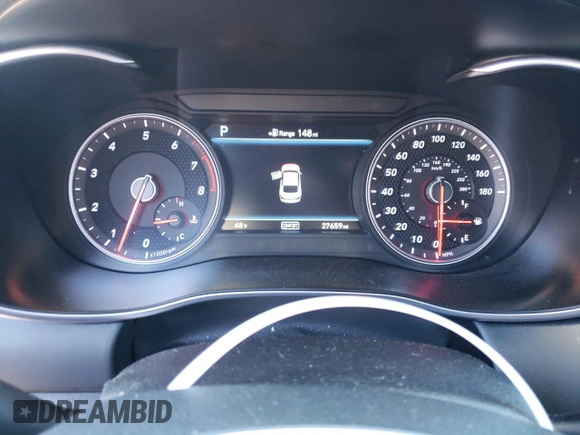 2019 Genesis G70 Dynamic with VIN KMTG34LE8KU032664, listed as a Copart auction lot 89106065 with 27,659 mi miles and Salvage Title. Bid and sale history available at DreamBid. Image 9.