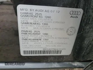 2012 Audi Q5 Premium with VIN WA1LKCFP8CA131473, listed as a Copart auction lot 81645724 with 198,173 mi miles and Clean title. Bid and sale history available at DreamBid. Image 14.
