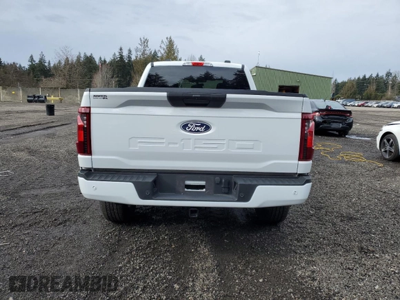 2024 Ford F-150 with VIN 1FTFX2L53RKD08080, listed as a Copart auction lot 43693095 with 4,381 mi miles and Salvage title. Bid and sale history available at DreamBid. Image 6.