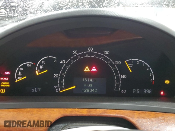 2004 Mercedes-Benz S 430 with VIN WDBNG83J64A405380, listed as a Copart auction lot 48613625 with 128,042 mi miles and Clean Title. Bid and sale history available at DreamBid. Image 9.