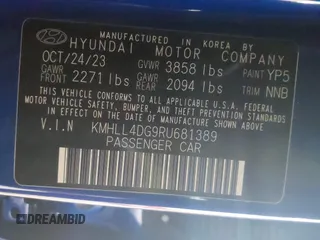 2024 Hyundai Elantra SE z VIN KMHLL4DG9RU681389, wystawiony jako IAAI lot #42017186 z przebiegiem 13 762 mil mil oraz . Historia ofert i sprzedaży dostępna na DreamBid. Obrazek 9.