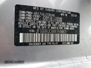 2024 Subaru Impreza RS with VIN JF1GUHJC4R8359463, listed as a Copart auction lot 82141354 with 3,737 mi miles and Salvage Title. Bid and sale history available at carsss.com. Image 14.