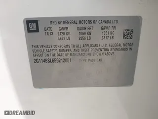 2014 Chevrolet Impala LTZ with VIN 2G1145SL6E9212081, listed as a IAAI auction lot 41910763 with 107,096 mi miles. Bid and sale history available at carsss.com. Image 9.