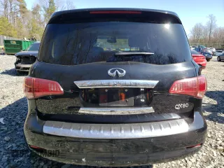 2017 Infiniti QX80 with VIN JN8AZ2NE5H9155228, listed as a Copart auction lot 50236635 with 105,676 mi miles and Salvage Title. Bid and sale history available at carsss.com. Image 6.