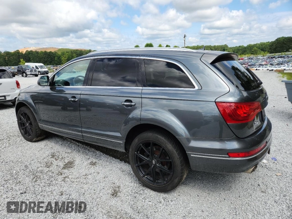 2014 Audi Q7 Premium Plus with VIN WA1LMAFE2ED016382, listed as a Copart auction lot 62724155 with 122,690 mi miles and Clean title. Bid and sale history available at DreamBid. Image 2.