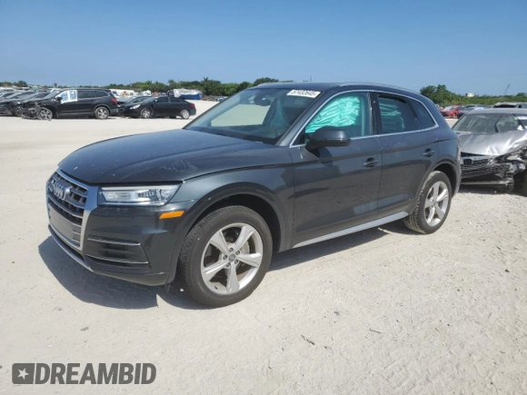2020 Audi Q5 Premium with VIN WA1ANAFYXL2006772, listed as a Copart auction lot 57432645 with 38,147 mi miles and Non repairable. Bid and sale history available at DreamBid. Image 1.