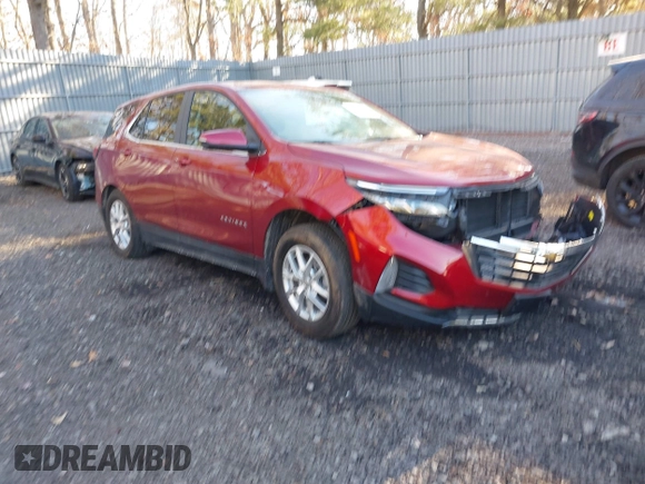 2024 Chevrolet Equinox LT with VIN 3GNAXUEG2RS243562, listed as a IAAI auction lot 41448840 with 3,004 mi miles and . Bid and sale history available at DreamBid. Image 1.