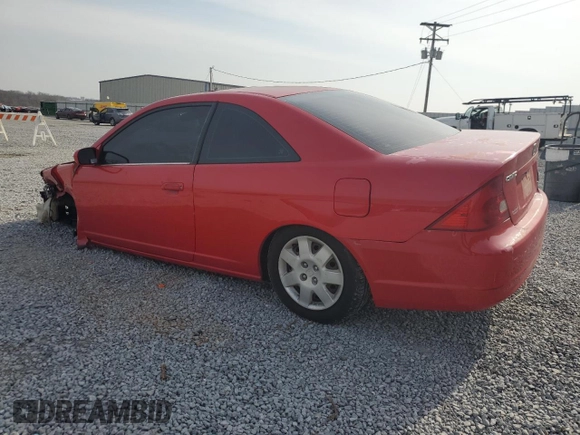 2002 Honda Civic EX with VIN 1HGEM22902L066505, listed as a Copart auction lot 49237775 with 0 mi miles and Salvage Title. Bid and sale history available at carsss.com. Image 2.