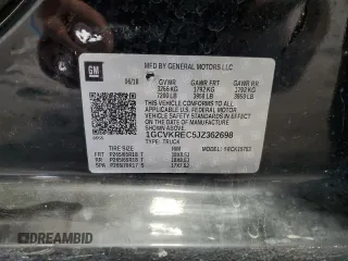 2018 Chevrolet Silverado 1500 LT with VIN 1GCVKREC5JZ362698, listed as a Copart auction lot 53966235 with Not Provided miles and Non Repairable. Bid and sale history available at DreamBid. Image 13.