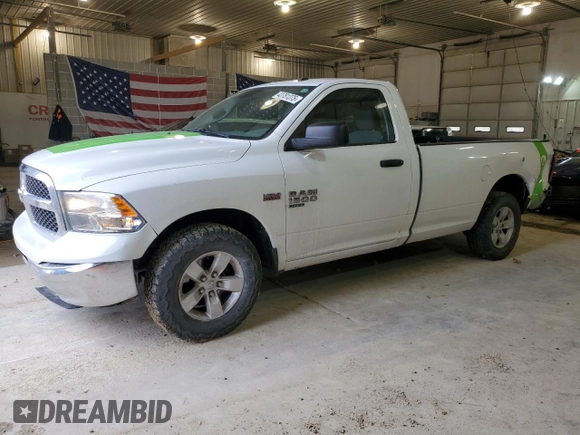 2019 Ram 1500 Classic Tradesman with VIN 3C6JR6DT9KG541152, listed as a Copart auction lot 43781375 with 65,908 mi miles and Salvage Title. Bid and sale history available at carsss.com. Image 1.