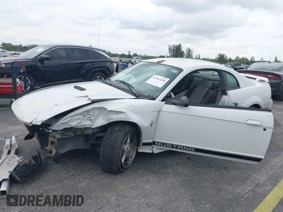 2002 Ford Mustang Standard with VIN 1FAFP40472F130590, listed as a IAAI auction lot 41762260 with 1 mi miles. Bid and sale history available at carsss.com. Image 6.