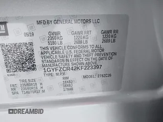 2019 Cadillac XT4 FWD Premium Luxury with VIN 1GYFZCR42KF223397, listed as a IAAI auction lot 41308551 with 20,575 mi miles. Bid and sale history available at carsss.com. Image 9.