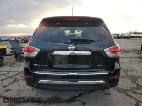 2013 Nissan Pathfinder S with VIN 5N1AR2MM7DC646896, listed as a Copart auction lot 88399975 with 0 mi miles and Salvage Title. Bid and sale history available at carsss.com. Image 6.