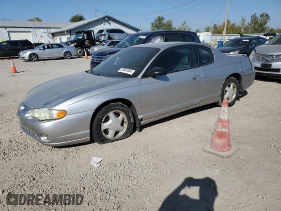 2005 Chevrolet Monte Carlo LT with VIN 2G1WX12K559156759, listed as a Copart auction lot 75651804 with 79,993 mi miles and Clean Title. Bid and sale history available at carsss.com. Image 1.