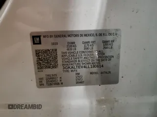 2020 GMC Terrain SLE with VIN 3GKALTEV4LL180614, listed as a Copart auction lot 57413064 with 65,187 mi miles and Non Repairable. Bid and sale history available at carsss.com. Image 14.