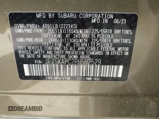 2023 Subaru Forester Limited with VIN JF2SKAPC2PH502529, listed as a IAAI auction lot 42290857 with Not provided miles and . Bid and sale history available at DreamBid. Image 9.