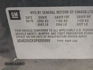 2015 Buick Regal Premium II with VIN 2G4GS5GX0F9293899, listed as a IAAI auction lot 42147558 with 30,880 mi miles and . Bid and sale history available at DreamBid. Image 9.