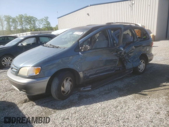 2002 Toyota Sienna LE with VIN 4T3ZF13C22U497021, listed as a Copart auction lot 52571055 with 232,973 mi miles and Salvage Title. Bid and sale history available at DreamBid. Image 1.