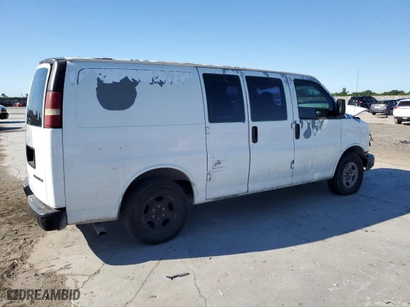2003 Chevrolet Express Cargo Van with VIN 1GCFG15X031106612, listed as a Copart auction lot 48154145 with 256,352 mi miles and Salvage Title. Bid and sale history available at carsss.com. Image 3.