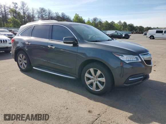 2014 Acura MDX Advance with VIN 5FRYD4H84EB047743, listed as a Copart auction lot 56461905 with 130,525 mi miles and Salvage title. Bid and sale history available at DreamBid. Image 4.
