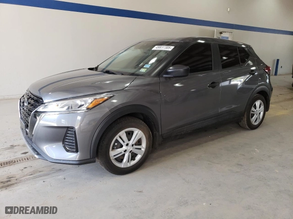 2022 Nissan Kicks S with VIN 3N1CP5BV1NL491433, listed as a Copart auction lot 49837305 with 66,840 mi miles and Salvage Title. Bid and sale history available at carsss.com. Image 1.