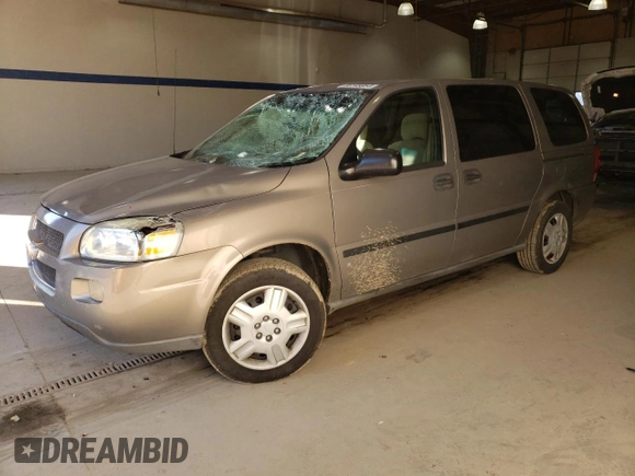 2006 Chevrolet Uplander LS Fleet with VIN 1GNDV23L96D185243, listed as a Copart auction lot 86145954 with 141,368 mi miles and Salvage Title. Bid and sale history available at carsss.com. Image 1.