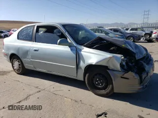 2005 Hyundai Accent GLS with VIN KMHCG35C55U337255, listed as a Copart auction lot 43761985 with 192,585 mi miles and Salvage Title. Bid and sale history available at carsss.com. Image 4.
