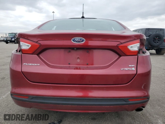2016 Ford Fusion SE Hybrid with VIN 3FA6P0LU8GR184754, listed as a Copart auction lot 52637595 with 137,313 mi miles and Salvage Title. Bid and sale history available at carsss.com. Image 6.