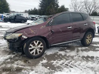 2013 Nissan Murano SV with VIN JN8AZ1MU4DW203798, listed as a Copart auction lot 87296664 with 0 mi miles and Salvage Title. Bid and sale history available at carsss.com. Image 1.