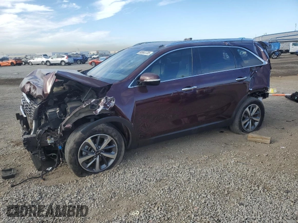 2019 Kia Sorento EX Sport V6 with VIN 5XYPH4A56KG474072, listed as a Copart auction lot 88963735 with 87,758 mi miles and Salvage Title. Bid and sale history available at carsss.com. Image 1.