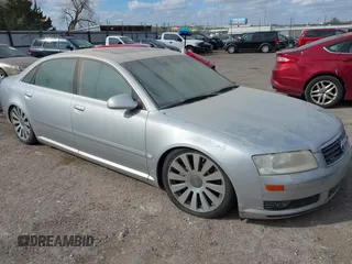 2004 Audi A8 L with VIN WAUML44E14N022813, listed as a IAAI auction lot 41849723 with 1 mi miles. Bid and sale history available at carsss.com. Image 1.