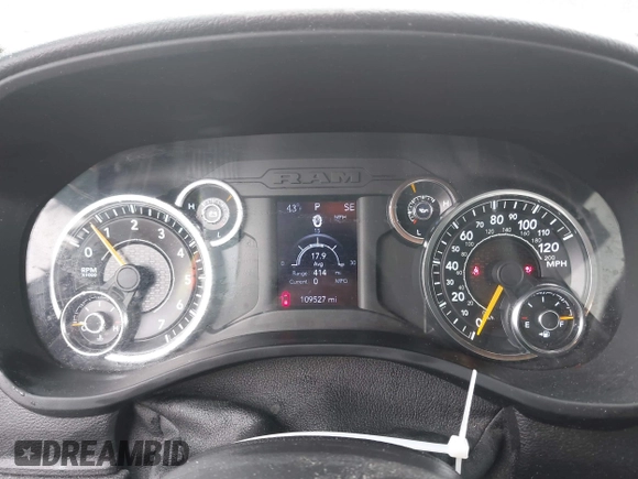 2021 Ram 1500 Big Horn with VIN 1C6SRFBT9MN559538, listed as a IAAI auction lot 41685007 with 109,527 mi miles and . Bid and sale history available at DreamBid. Image 7.