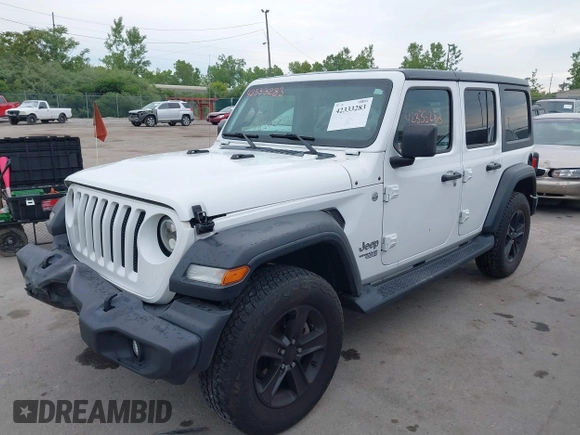 2018 Jeep Wrangler Unlimited Sport S z VIN 1C4HJXDG6JW222637, wystawiony jako IAAI lot #42333283 z przebiegiem 80 595 mil mil oraz . Historia ofert i sprzedaży dostępna na DreamBid. Obrazek 17.