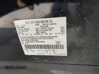 2018 Ford Police Interceptor Utility с VIN 1FM5K8AT1JGB19090, выставлен на аукционе IAAI как лот 42413195 с пробегом 118 313 миль миль и . История ставок и продаж доступна на DreamBid. Изображение 9.