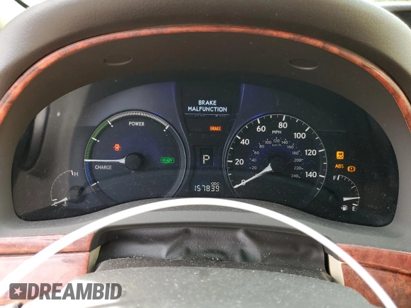 2011 Lexus RX 450h with VIN JTJBC1BA8B2043548, listed as a Copart auction lot 50727405 with 157,839 mi miles and Salvage Title. Bid and sale history available at DreamBid. Image 9.
