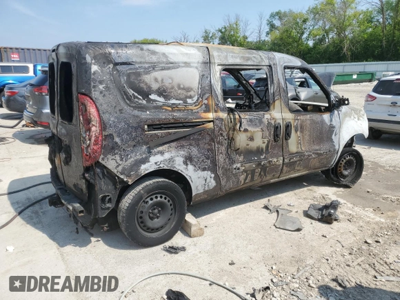 2017 Ram ProMaster City Cargo Tradesman SLT with VIN ZFBERFBBXH6D93968, listed as a Copart auction lot 59803625 with Not provided miles and Non repairable. Bid and sale history available at DreamBid. Image 3.